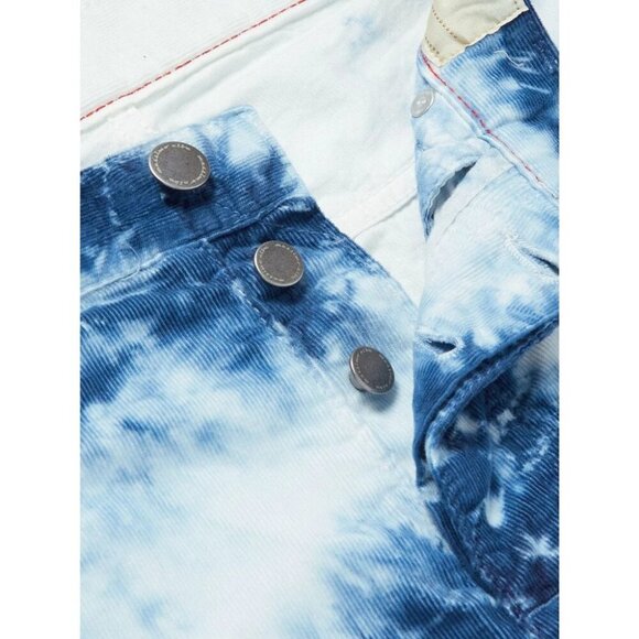 Massimo Alba Slim-Fit Tie-Dyed Cotton-Corduroy Shorts Size 36 L Blue Mens $375 - Picture 16 of 16